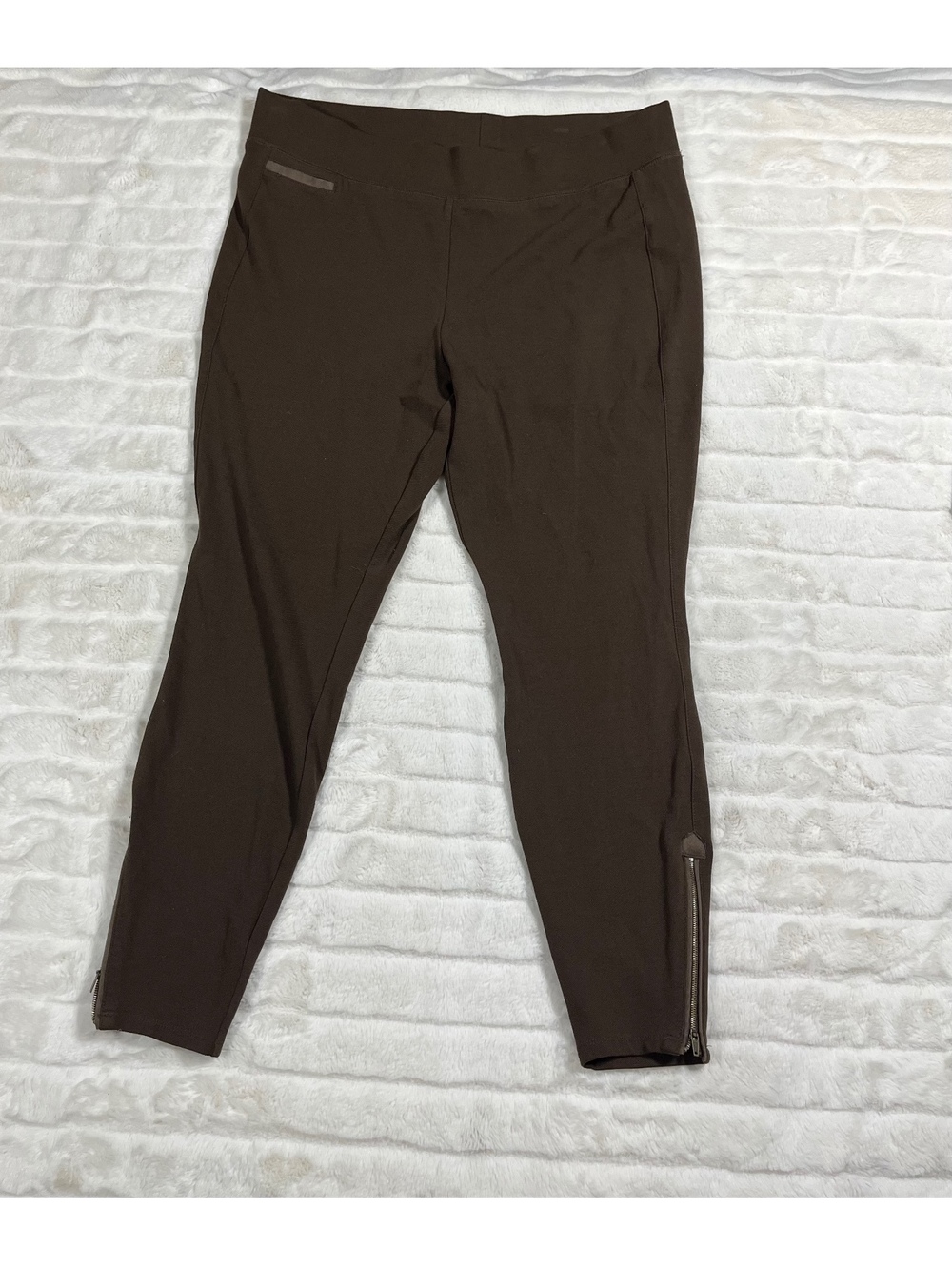 J. Jill L Stretchy Ponte Zip Hem Crop Skinny Fall Preppy City Weekend Pants